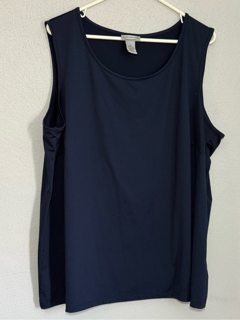 Catherines Navy Scoop Neck Sleeveless Tank Top